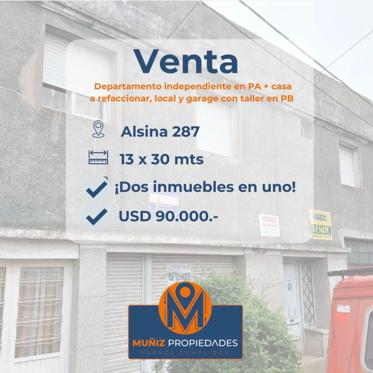 Departamento + Casa + Local a la venta